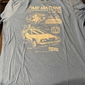 Back to the Future Old Navy Light Blue Collectibles T-Shirt